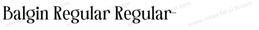 Balgin Regular Regular字体转换